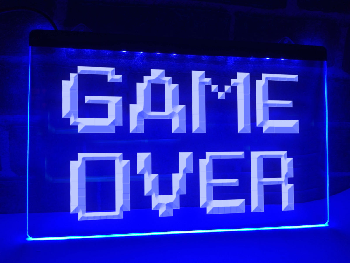 Game Over Illuminated Sign