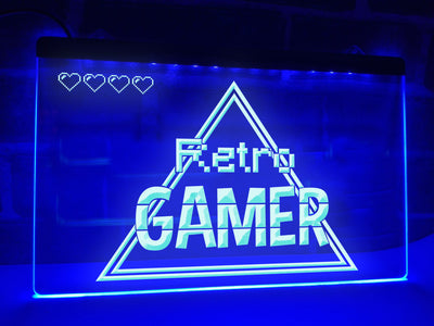 Retro Gamer Illuminated Sign