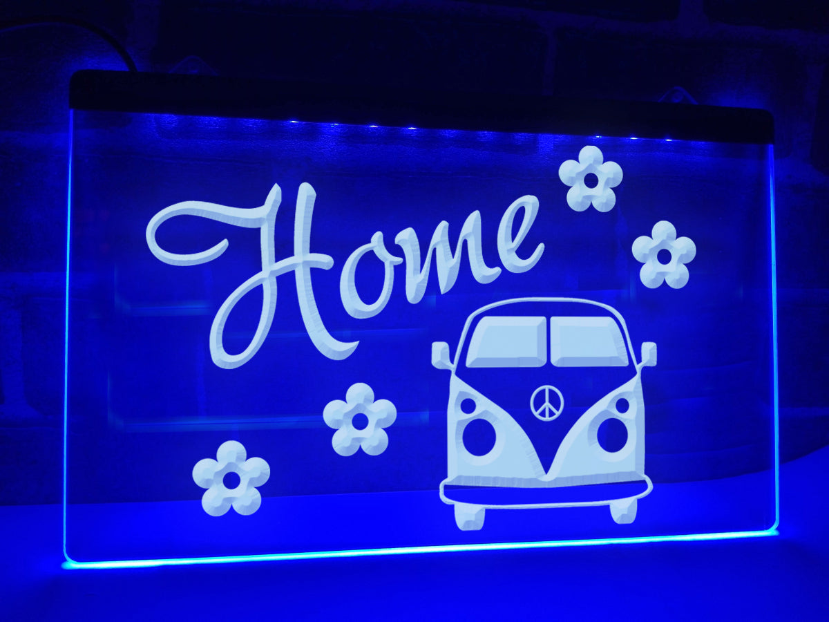 Flower Camper Illuminated Sign