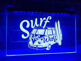 Surf The Wave Illuminated Sign