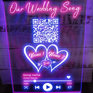 Our Wedding Song Personalized LED Neon Sign