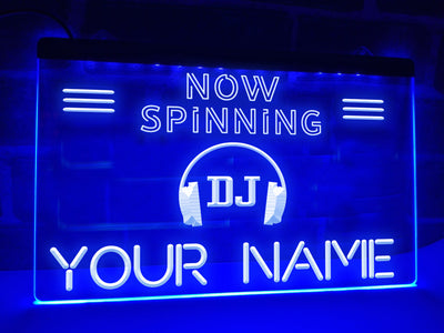 DJ Now Spinning Personalized Illuminated Sign
