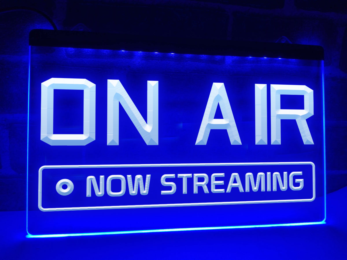 On Air Now Streaming Illuminated Sign