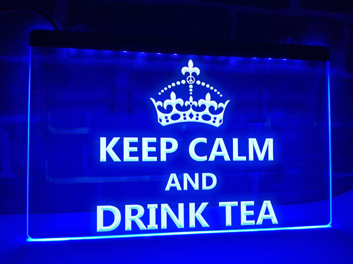 Keep Calm and Drink Tea Illuminated Sign