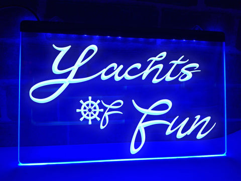 Image of Yachts of Fun Illuminated Sign