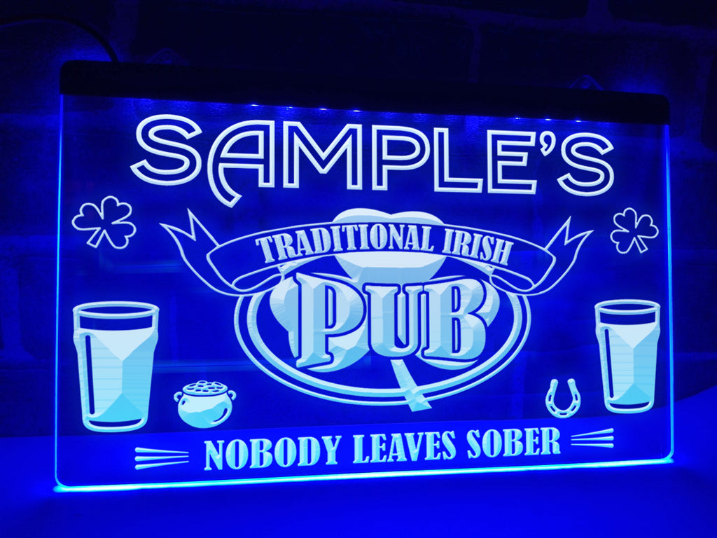 Irish Pub Personalized Illuminated Sign – Dope Neons