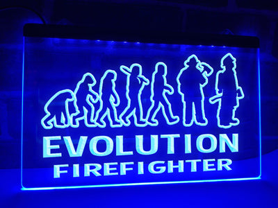 Evolution Firefighter Illuminated Sign