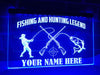 Fishing and Hunting Legend Personalized Illuminated Sign