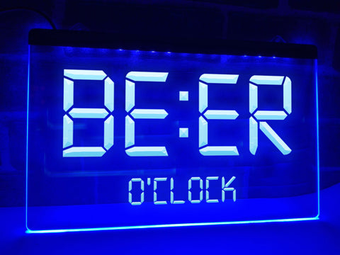 Image of Beer o'clock neon bar sign