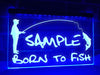 Born to fish personalized neon sign