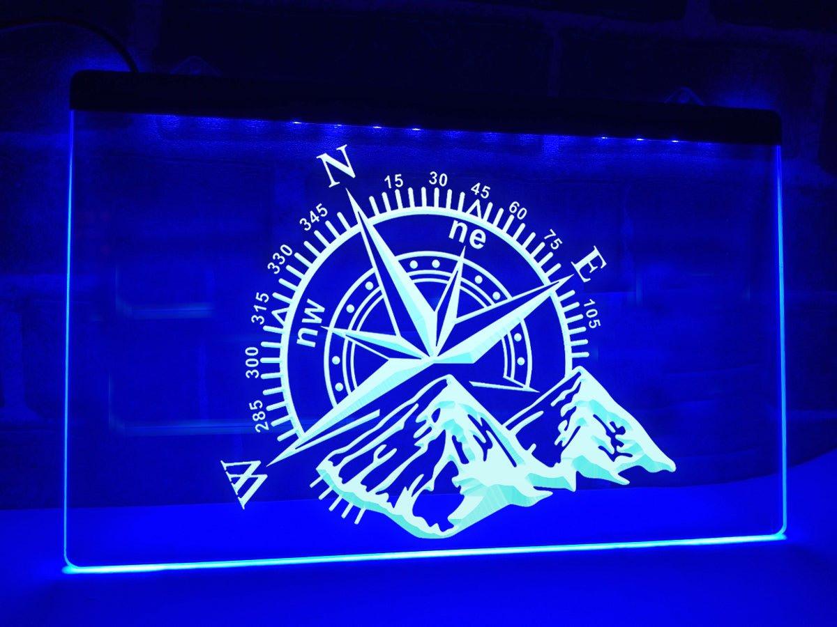 Head for the Mountains Illuminated Sign