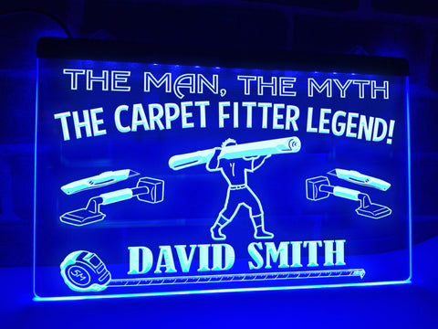 Image of The Carpet Fitter Legend Personalized Illuminated Sign