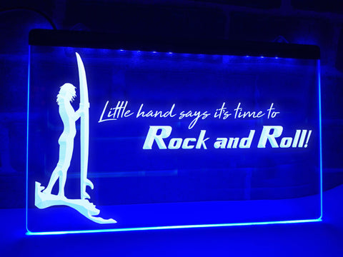 Image of Time to Rock and Roll Illuminated Sign