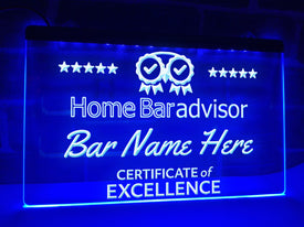 Home Bar Advisor Personalized Illuminated Sign