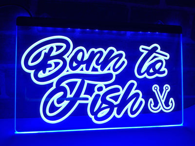Born to Fish Illuminated Sign