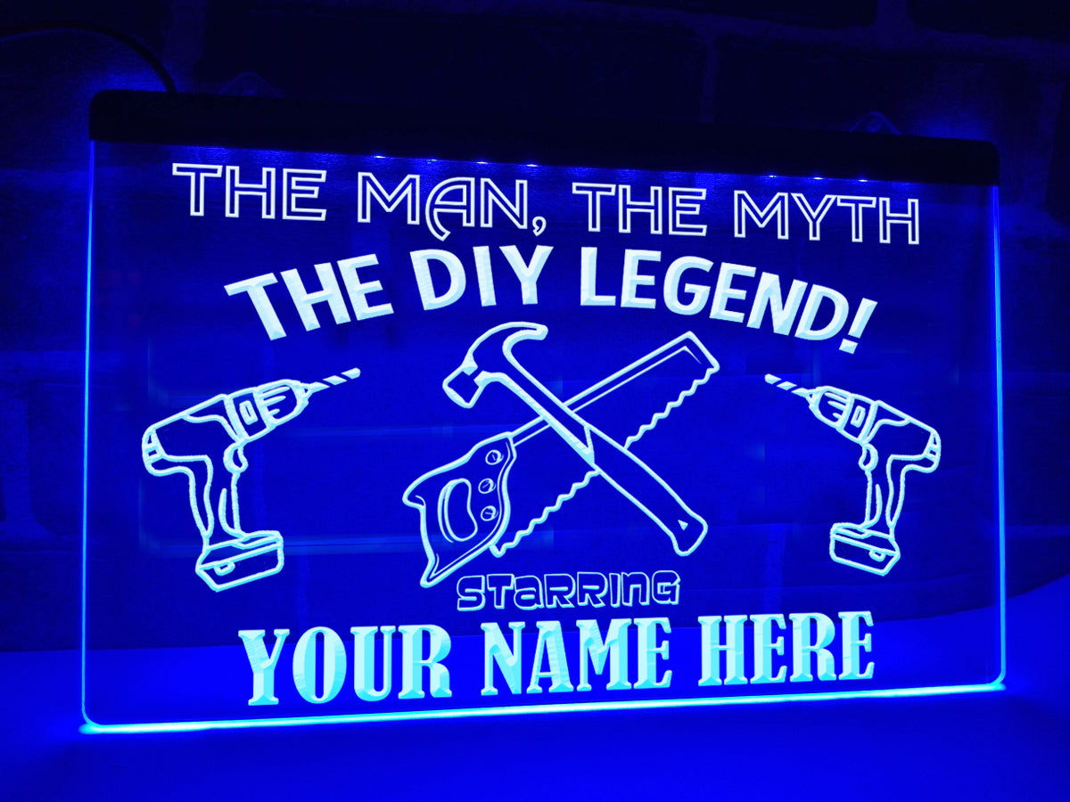 DIY Legend Personalized LED Neon Sign in Blue