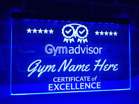 Image of Gym Advisor Personalized Illuminated Sign