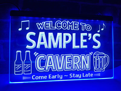 Welcome to My Cavern Personalized Illuminated Sign