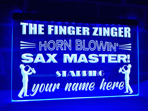 Image of Sax Master Personalized Illuminated Sign