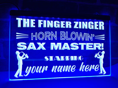 Sax Master Personalized Illuminated Sign