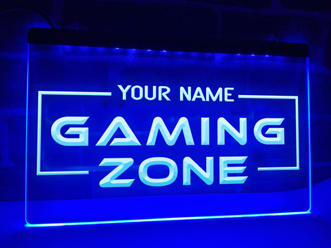 Image of Gaming Zone Personalized Illuminated Sign