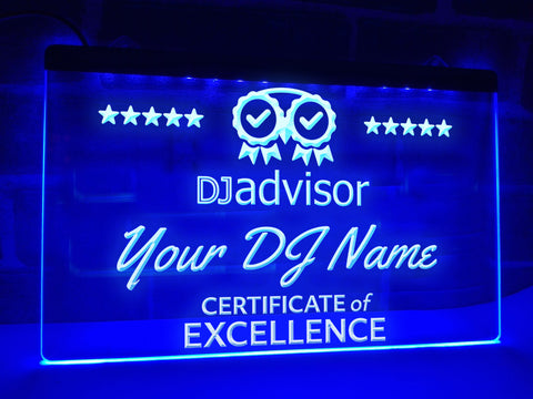 Image of DJ Advisor Personalized Illuminated Sign