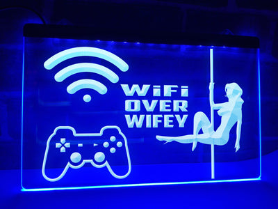 WiFi Over Wifey Illuminated Sign