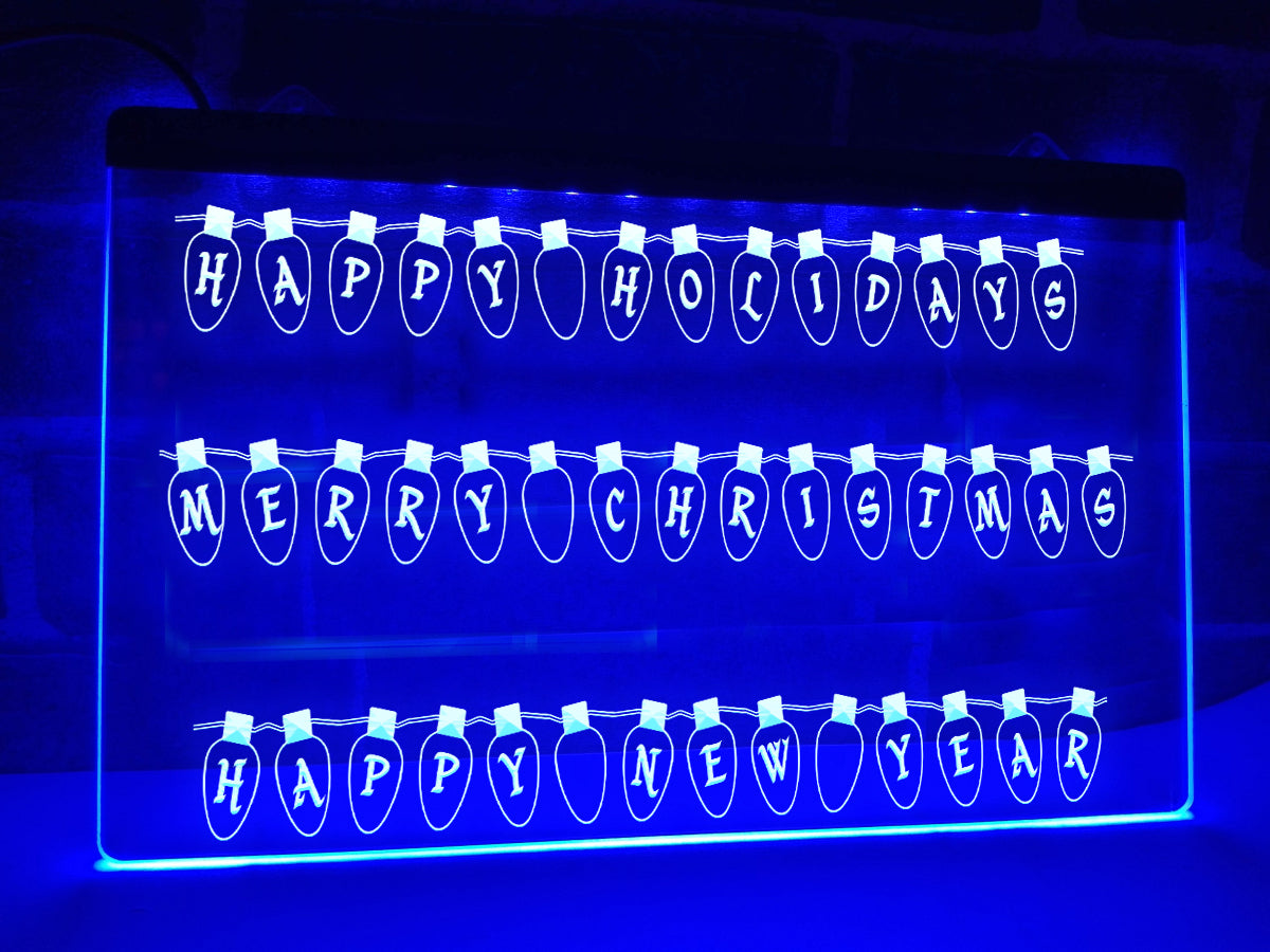 Happy Holidays Illuminated Sign