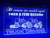 Female Trucker Illuminated Sign