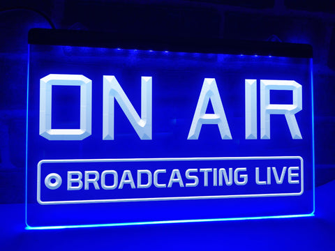 Image of On Air Broadcasting Live Illuminated Sign