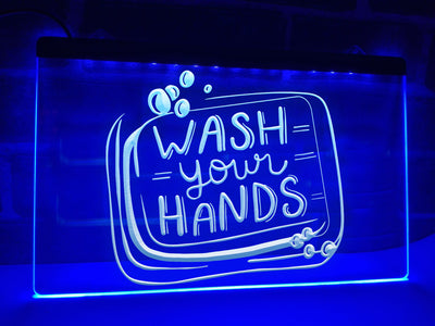 Wash Your Hands Illuminated Sign