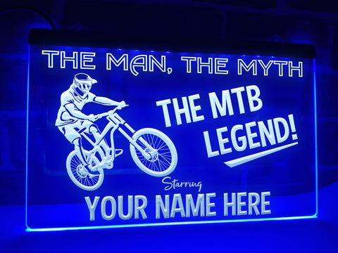 Image of The MTB Legend Personalized Illuminated Sign