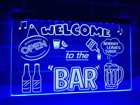 Image of Welcome to the Bar Illuminated Sign