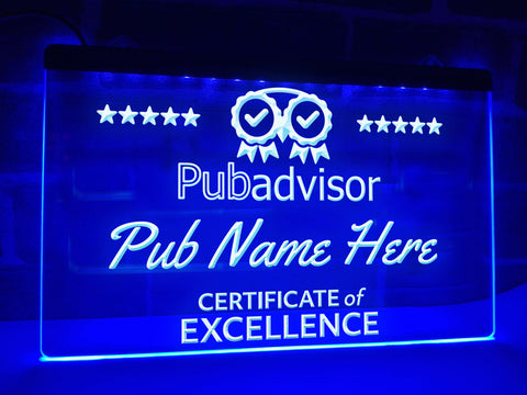 Image of Pub Advisor Personalized Illuminated Sign
