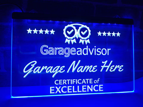 Garage Advisor Personalized Illuminated Sign