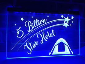 5 Billion Star Hotel Illuminated Sign