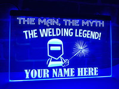 Welding Legend Personalized Illuminated Sign