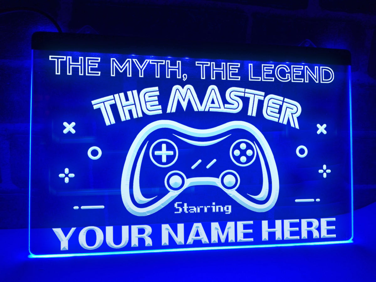 The Gaming Master Personalized Illuminated Sign