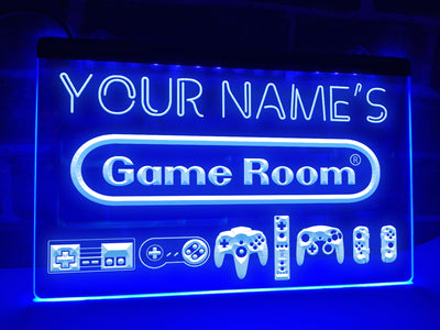 Retro Game Room Personalized Illuminated Sign