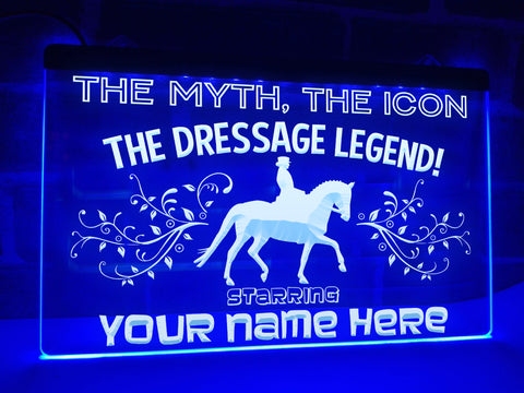 Image of The Dressage Legend Personalized Illuminated Sign