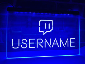 Twitch Streamer Personalized Username Illuminated Sign