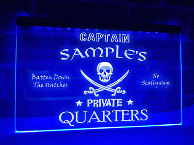 Captain's Private Quarters Illuminated Sign