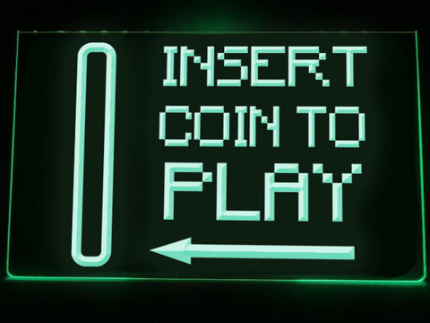 Image of Insert Coin To Play Illuminated Sign