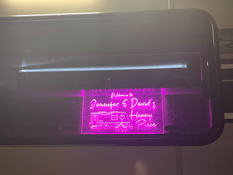Image of Welcome to My Happy Place Personalized Illuminated Sign