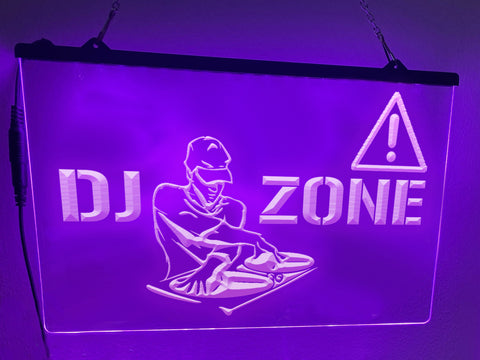 Image of DJ Zone Illuminated Sign