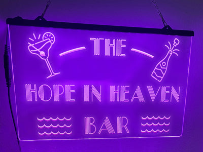 The Hope in Heaven Bar Illuminated Sign