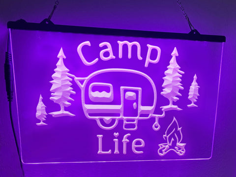 Image of Camp Life Illuminated Sign