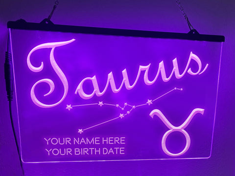 Image of Taurus Astrology Illuminated Sign