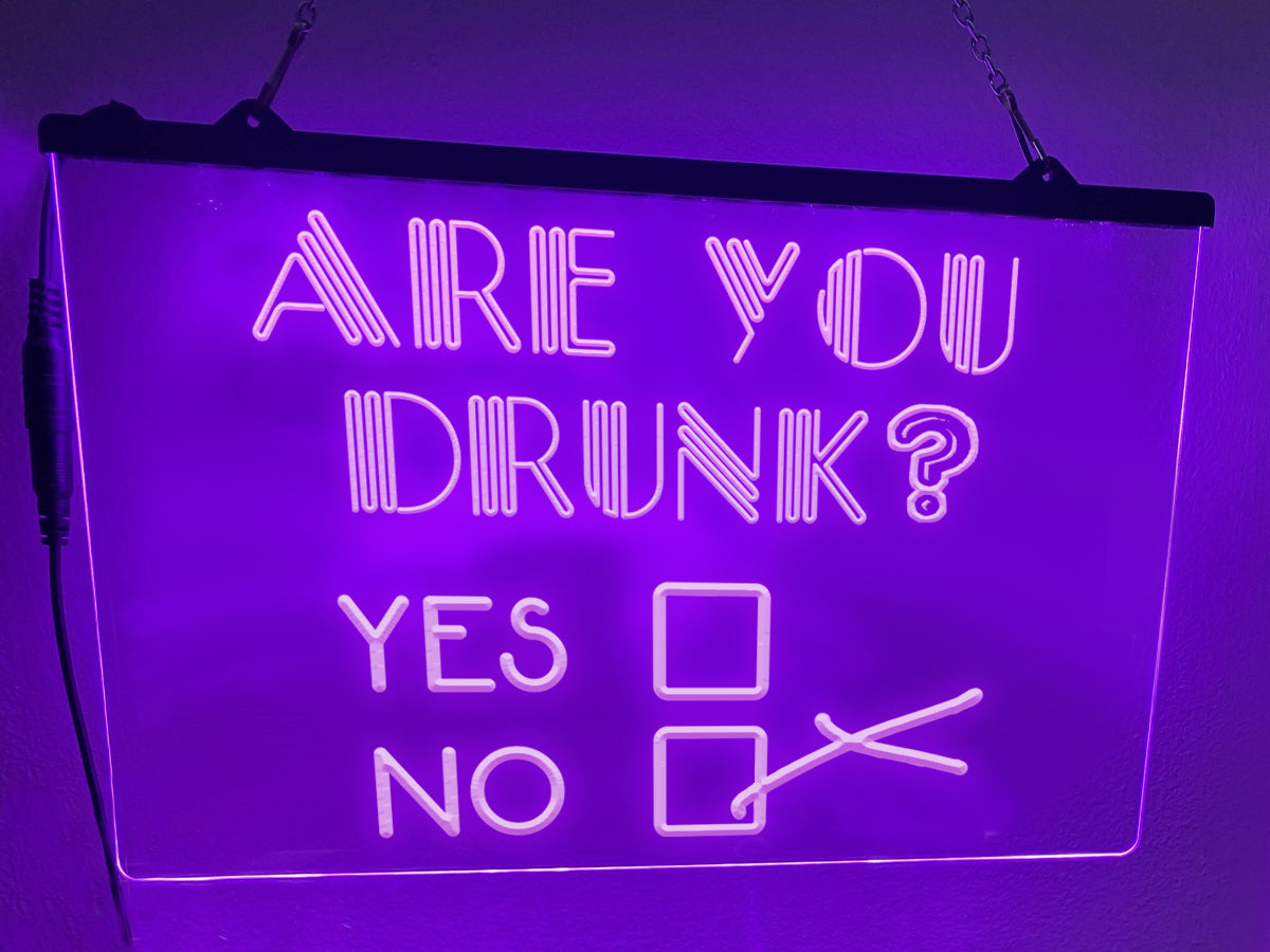 Are You Drunk Illuminated Bar Sign