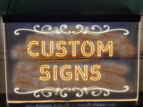 Your Design Custom Two Tone Illuminated LED Neon Sign – Dope Neons